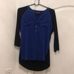 NWOT Express Henley Style Top